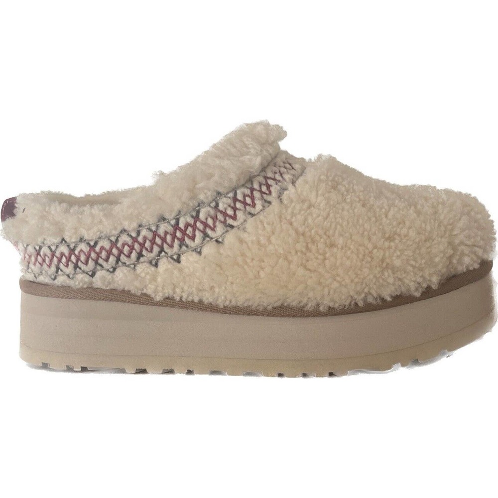 UGG TAZZ UGG BRAID SHEEPSKIN PLATFORM SLIPPERS SHOES, WOMEN US 8/ EUR 39 ~NIB